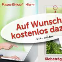 Klebeträger kostenlos beim Kauf eines Advalux Plisseerollo ... Aktion bis 11.03.2013