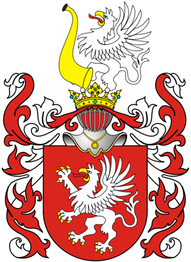 Die adlige polnische Familie Aksamitowski, Wappen Gryf (Swoboda, Świeboda, auch Jaxa).