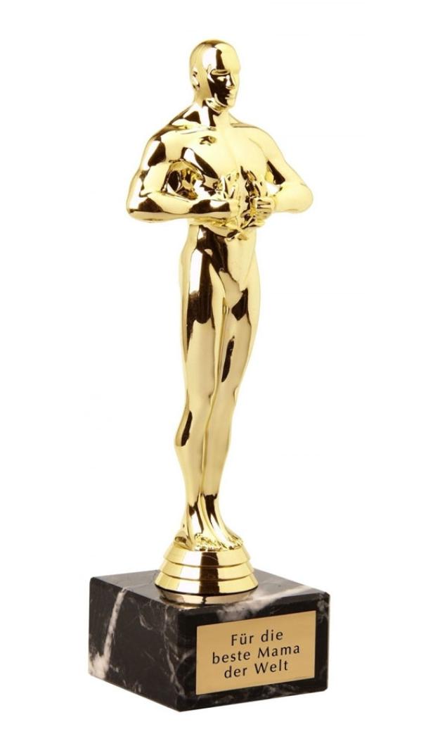 Oscar Statue mit Gravur