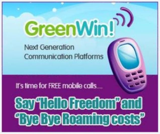Kostenlos Telefonieren von Handy zu Handy mit GreenWin