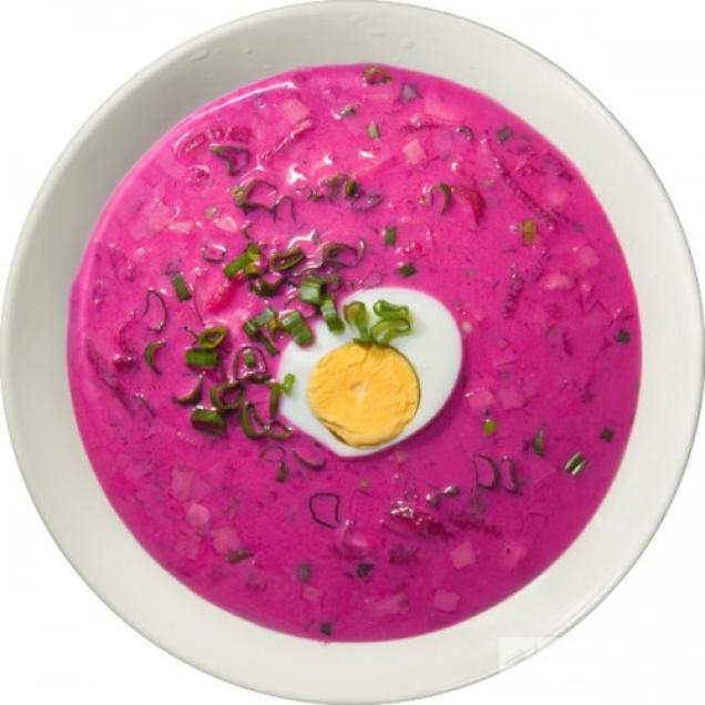 aukstā zupa - kalte Suppe mit rote Bete