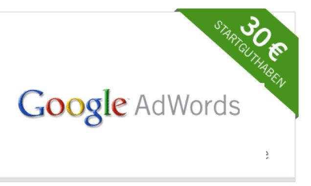 AdWords Gutschein - 30 Euro Gutschein zum Start