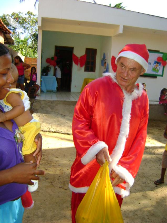 Fröhliche Weihnachtsmannbrigade