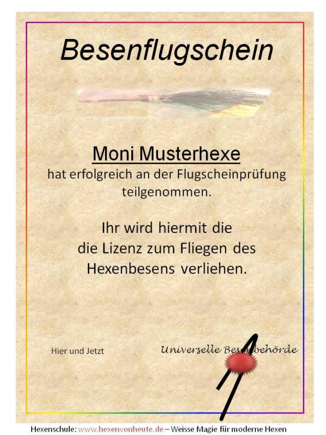 Der Besenflugschein